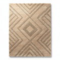 Textured area rug in cream and beige design 200 x 300 x 1cm suitable for living room